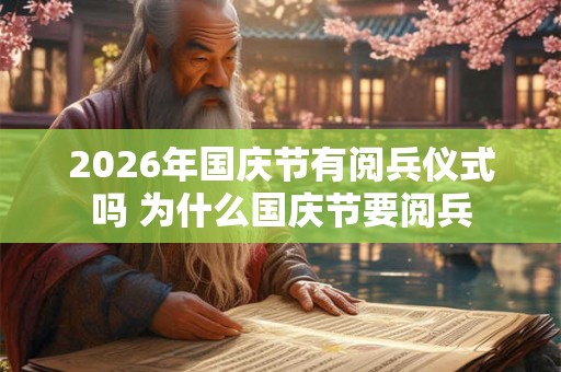 2026年国庆节有阅兵仪式吗 为什么国庆节要阅兵