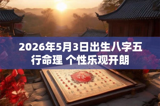2026年5月3日出生八字五行命理 个性乐观开朗