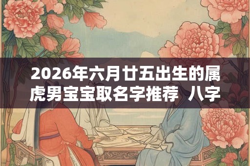 2026年六月廿五出生的属虎男宝宝取名字推荐  八字测算