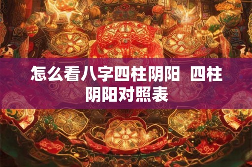 怎么看八字四柱阴阳 四柱阴阳对照表 怎么看八字四柱阴阳 四柱阴阳对照表