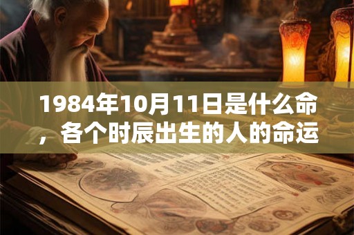 1984年10月11日是什么命，各个时辰出生的人的命运