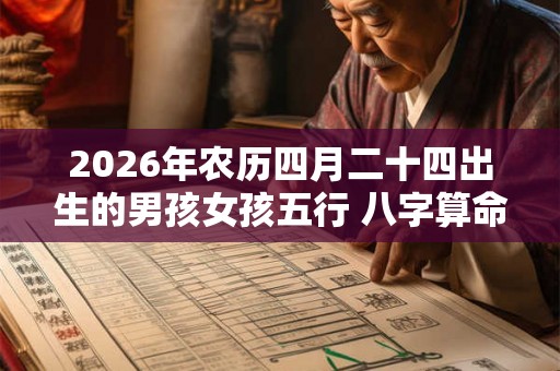 2026年农历四月二十四出生的男孩女孩五行 八字算命周易起名