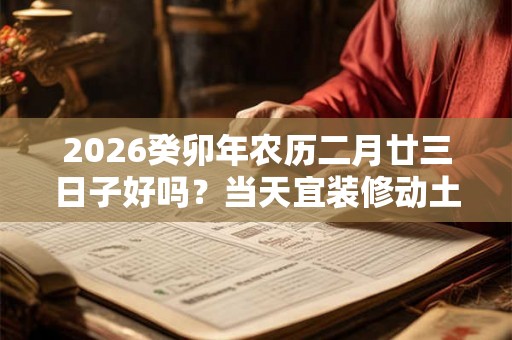 2026癸卯年农历二月廿三日子好吗？当天宜装修动土吗？