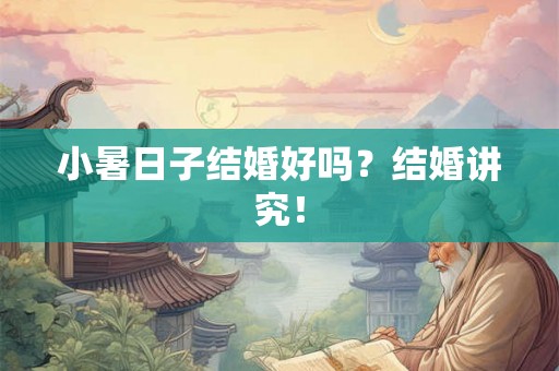 小暑日子结婚好吗？结婚讲究！
