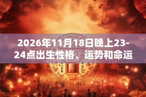 2026年11月18日晚上23-24点出生性格、运势和命运