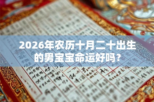 2026年农历十月二十出生的男宝宝命运好吗？