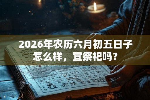 2026年农历六月初五日子怎么样，宜祭祀吗？