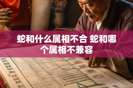 蛇和什么属相不合 蛇和哪个属相不兼容