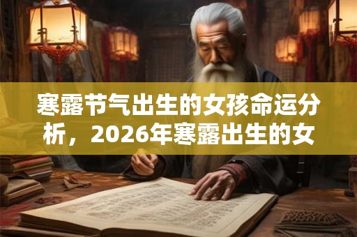 寒露节气出生的女孩命运分析，2026年寒露出生的女孩好不好？