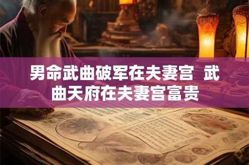 男命武曲破军在夫妻宫 武曲天府在夫妻宫富贵 男命武曲破军在夫妻宫 武曲天府在夫妻宫富贵