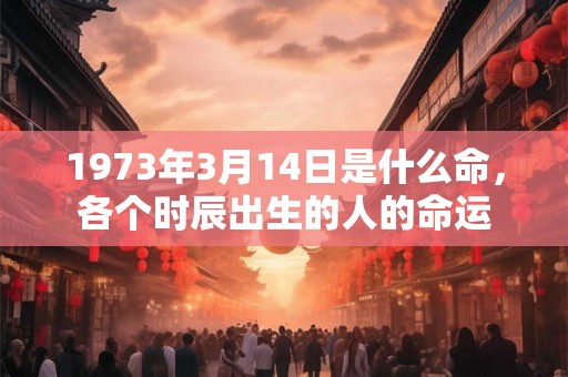 1973年3月14日是什么命，各个时辰出生的人的命运