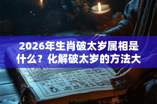 2026年生肖破太岁属相是什么？化解破太岁的方法大全！
