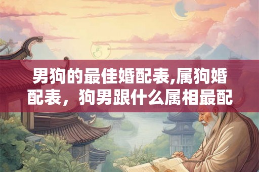 男狗的最佳婚配表,属狗婚配表，狗男跟什么属相最配