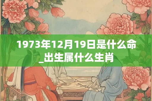 1973年12月19日是什么命_出生属什么生肖 1973年12月19日是什么命_出生属什么生肖