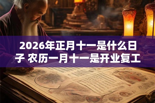 2026年正月十一是什么日子 农历一月十一是开业复工吉日吗