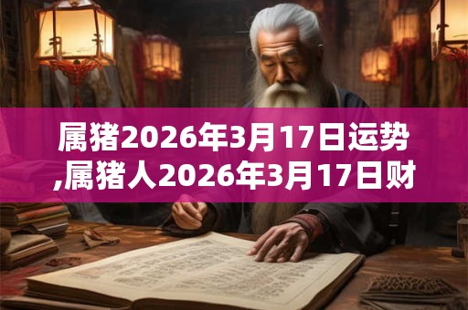 属猪2026年3月17日运势,属猪人2026年3月17日财运,生肖猪2026年3月17日运势 属猪2026年3月17日运势,属猪人2026年3月17日财运,生肖猪2026年3月17日运势