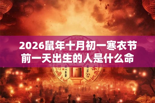 2026鼠年十月初一寒衣节前一天出生的人是什么命 2026鼠年十月初一寒衣节前一天出生的人是什么命