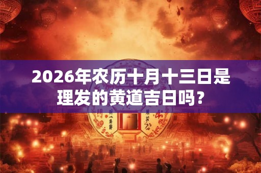 2026年农历十月十三日是理发的黄道吉日吗？