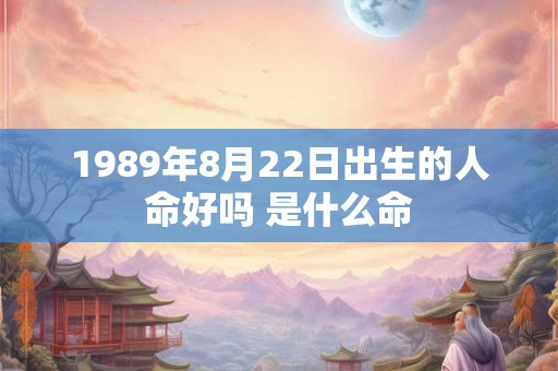 1989年8月22日出生的人命好吗 是什么命