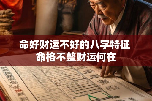 命好财运不好的八字特征 命格不整财运何在 命好财运不好的八字特征 命格不整财运何在