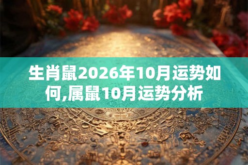 生肖鼠2026年10月运势如何,属鼠10月运势分析
