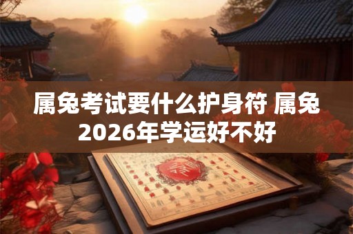 属兔考试要什么护身符 属兔2026年学运好不好
