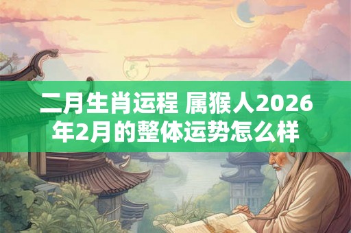 二月生肖运程 属猴人2026年2月的整体运势怎么样
