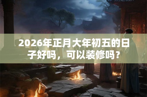 2026年正月大年初五的日子好吗，可以装修吗？