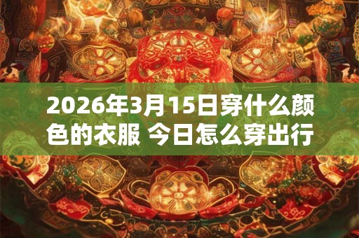 2026年3月15日穿什么颜色的衣服 今日怎么穿出行平安