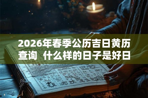 2026年春季公历吉日黄历查询  什么样的日子是好日子