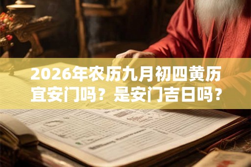 2026年农历九月初四黄历宜安门吗？是安门吉日吗？