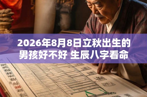 2026年8月8日立秋出生的男孩好不好 生辰八字看命 2026年8月8日立秋出生的男孩好不好 生辰八字看命