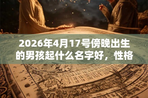 2026年4月17号傍晚出生的男孩起什么名字好，性格怎么样？