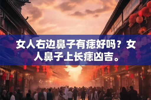 女人右边鼻子有痣好吗？女人鼻子上长痣凶吉。