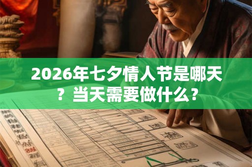 2026年七夕情人节是哪天？当天需要做什么？
