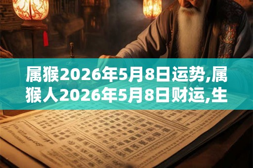 属猴2026年5月8日运势,属猴人2026年5月8日财运,生肖猴2026年5月8日运势 属猴2026年5月8日运势,属猴人2026年5月8日财运,生肖猴2026年5月8日运势