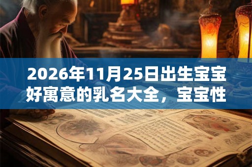 2026年11月25日出生宝宝好寓意的乳名大全,宝宝性格如何? 2026年11月25日出生宝宝好寓意的乳名大全,宝宝性格如何?