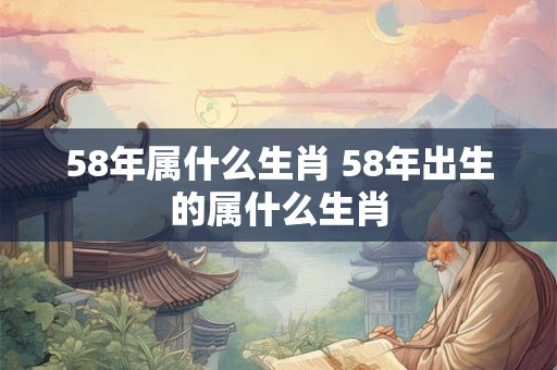 58年属什么生肖 58年出生的属什么生肖 58年属什么生肖 58年出生的属什么生肖