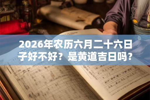 2026年农历六月二十六日子好不好?是黄道吉日吗? 2026年农历六月二十六日子好不好?是黄道吉日吗?