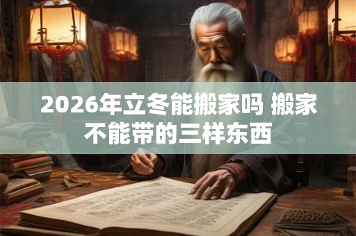 2026年立冬能搬家吗 搬家不能带的三样东西 2026年立冬能搬家吗 搬家不能带的三样东西