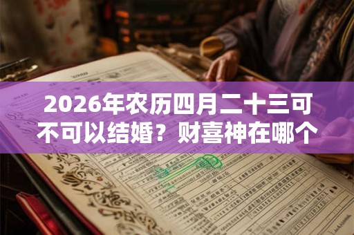 2026年农历四月二十三可不可以结婚？财喜神在哪个位置？