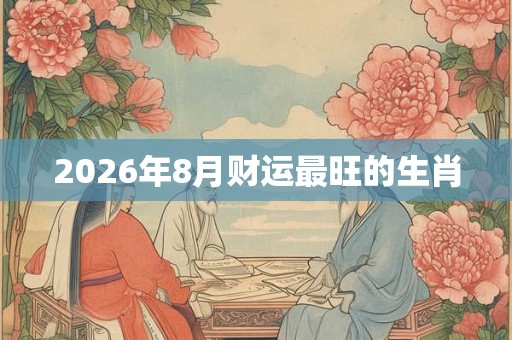 2026年8月财运最旺的生肖