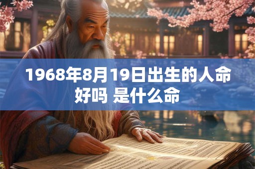 1968年8月19日出生的人命好吗 是什么命