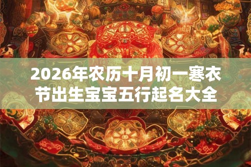 2026年农历十月初一寒衣节出生宝宝五行起名大全