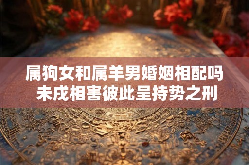 属狗女和属羊男婚姻相配吗 未戌相害彼此呈持势之刑