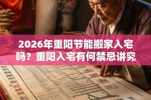 2026年重阳节能搬家入宅吗？重阳入宅有何禁忌讲究？