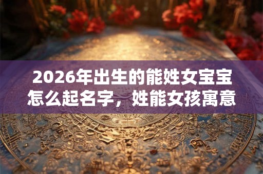 2026年出生的能姓女宝宝怎么起名字，姓能女孩寓意好的名字