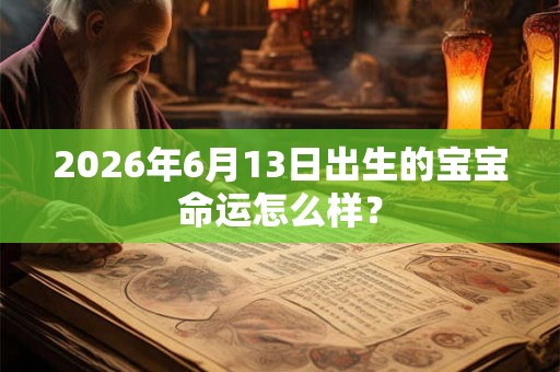 2026年6月13日出生的宝宝命运怎么样？