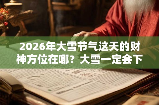 2026年大雪节气这天的财神方位在哪?大雪一定会下雪? 2026年大雪节气这天的财神方位在哪?大雪一定会下雪?