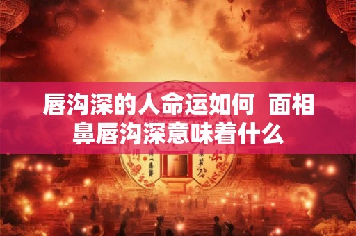 唇沟深的人命运如何 面相鼻唇沟深意味着什么 唇沟深的人命运如何 面相鼻唇沟深意味着什么
